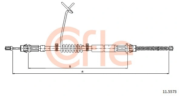 Cable Pull, parking brake (11.5573)