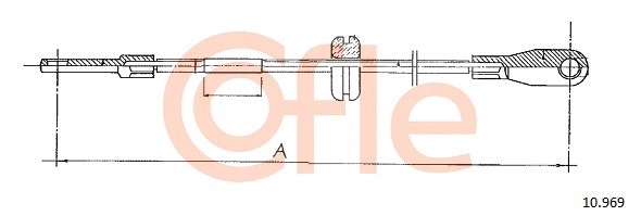 Cable Pull, parking brake (10.969)