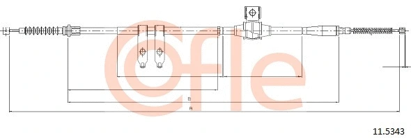 Cable Pull, parking brake (11.5343)