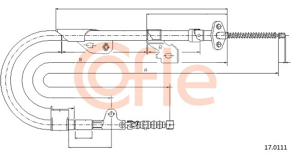 Cable Pull, parking brake (17.0111)