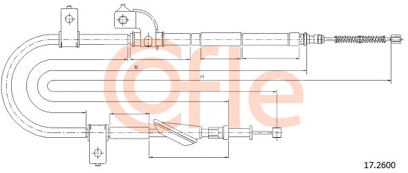Cable Pull, parking brake (17.2600)