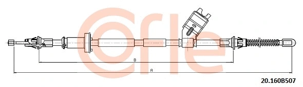 Cable Pull, parking brake (92.20.160B507)