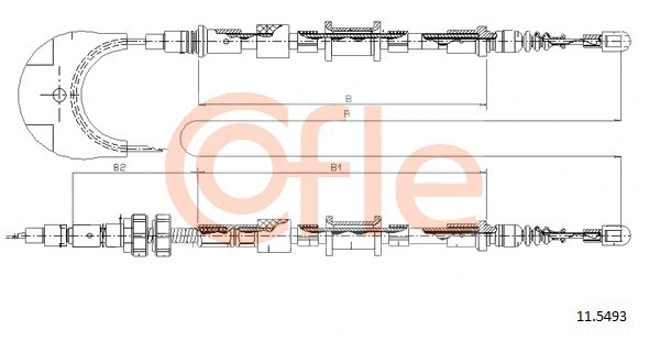 Cable Pull, parking brake (11.5493)