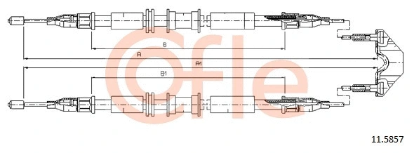 Cable Pull, parking brake (11.5857)