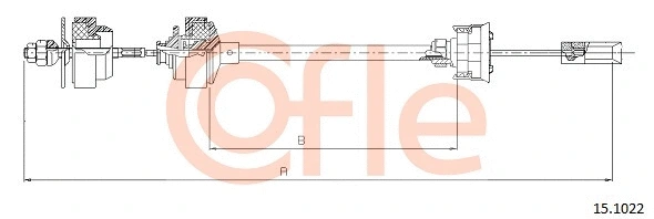 Cable Pull, clutch control (15.1022)