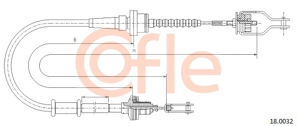 Cable Pull, clutch control (18.0032)
