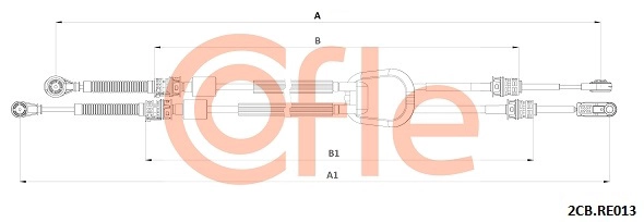 Cable Pull, manual transmission (92.2CB.RE013)
