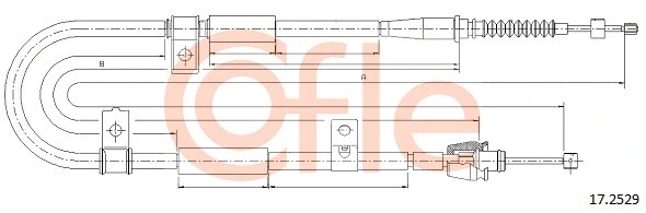 Cable Pull, parking brake (17.2529)