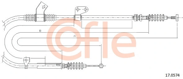 Cable Pull, parking brake (17.0574)