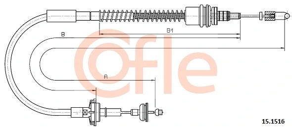 Cable Pull, clutch control (15.1516)