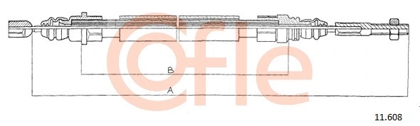 Cable Pull, parking brake (11.608)