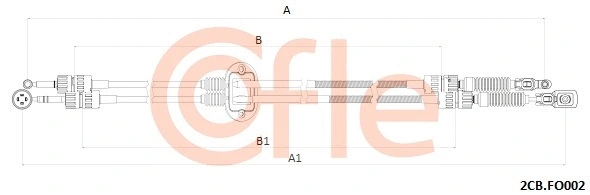 Cable Pull, manual transmission (2CB.FO002)