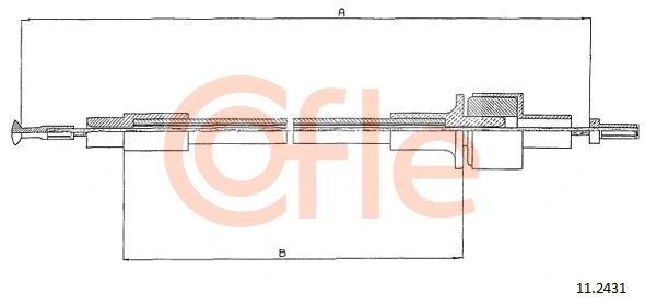Cable Pull, clutch control (11.2431)