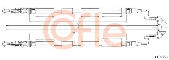 Cable Pull, parking brake (11.5868)
