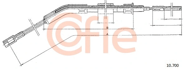 Cable Pull, parking brake (10.700)
