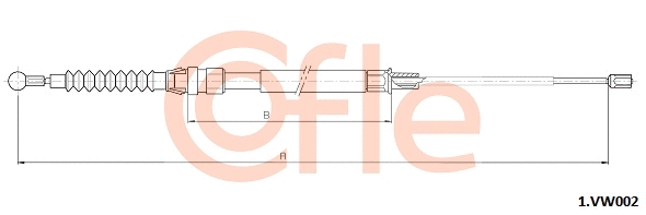 Cable Pull, parking brake (1.VK002)