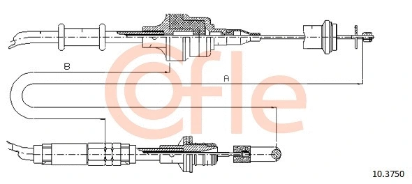 Cable Pull, clutch control (10.3750)