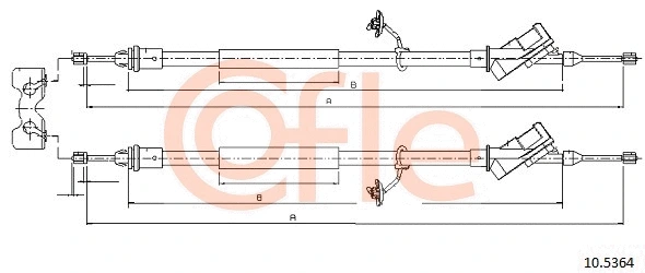 Cable Pull, parking brake (10.5364)