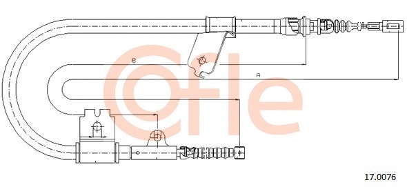Cable Pull, parking brake (17.0076)