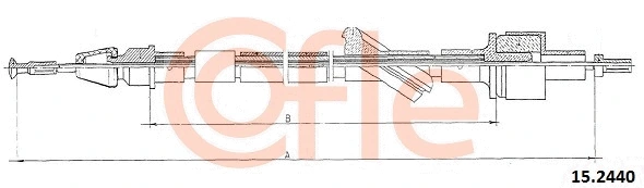 Cable Pull, clutch control (15.2440)