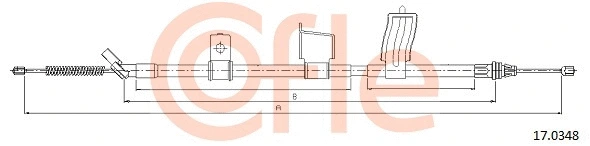 Cable Pull, parking brake (17.0348)