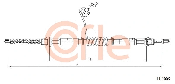 Cable Pull, parking brake (11.5668)