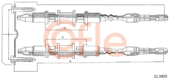 Cable Pull, parking brake (11.5855)