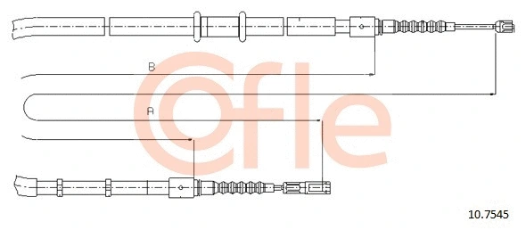 Cable Pull, parking brake (10.7545)