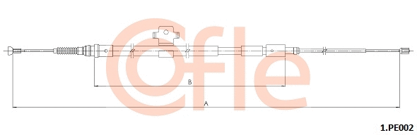 Cable Pull, parking brake (1.PE002)