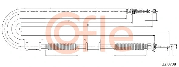 Cable Pull, parking brake (12.0708)