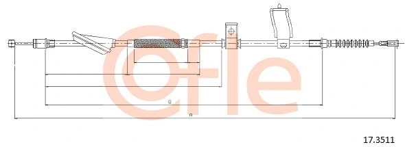 Cable Pull, parking brake (17.3511)
