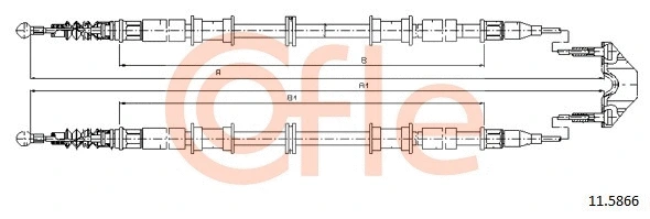 Cable Pull, parking brake (11.5866)