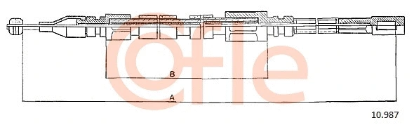 Cable Pull, parking brake (10.987)