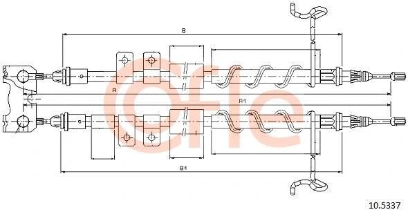Cable Pull, parking brake (10.5337)