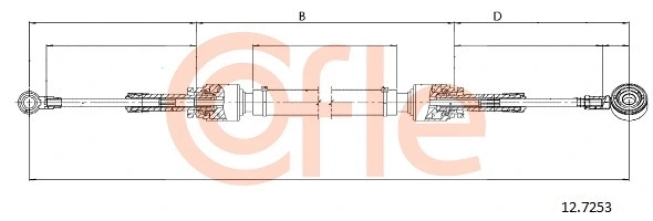 Cable Pull, manual transmission (12.7253)
