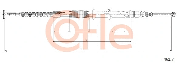 Cable Pull, parking brake (461.7)