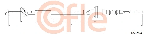 Cable Pull, clutch control (18.3503)