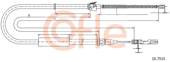 Cable Pull, parking brake (10.7515)