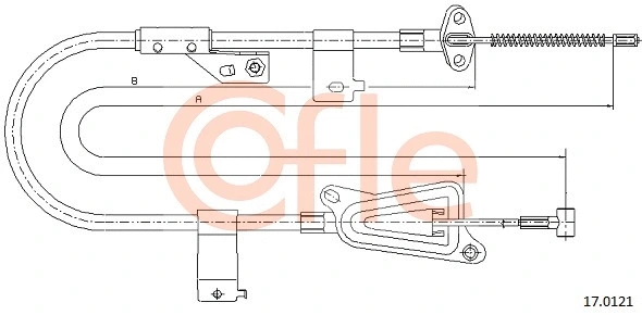 Cable Pull, parking brake (17.0121)