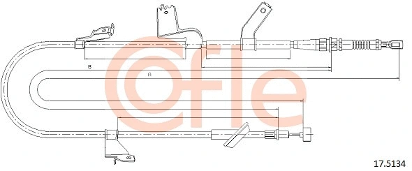 Cable Pull, parking brake (17.5134)