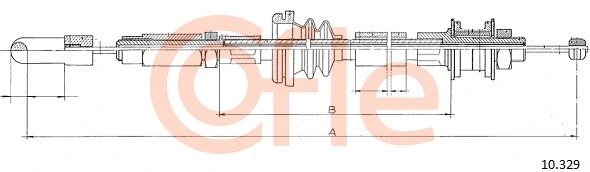 Cable Pull, clutch control (10.329)