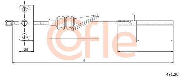 Cable Pull, parking brake (491.20)