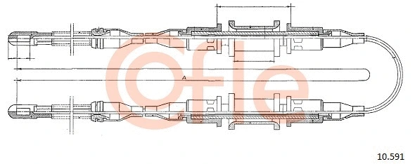 Cable Pull, parking brake (10.591)