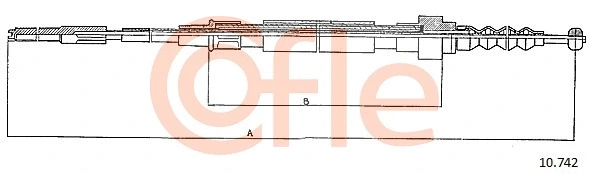 Cable Pull, parking brake (10.742)