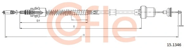 Cable Pull, clutch control (15.1346)