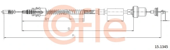 Cable Pull, clutch control (15.1345)
