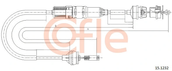 Cable Pull, clutch control (15.1232)