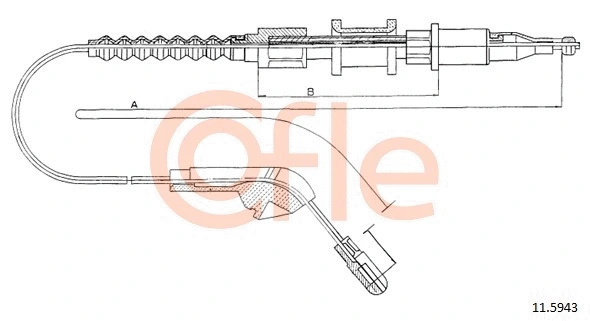 Cable Pull, parking brake (11.5943)