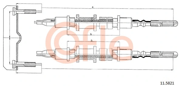 Cable Pull, parking brake (11.5821)