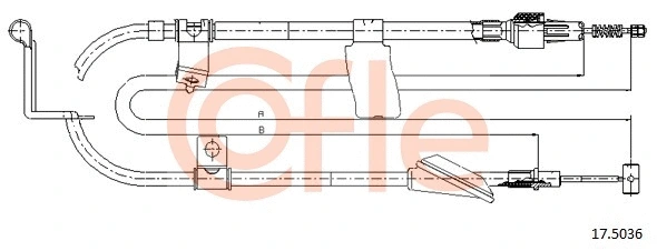 Cable Pull, parking brake (17.5036)